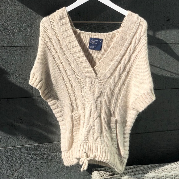 American Eagle Cozy Cream short-sleeve sweater - Picture 6 of 16